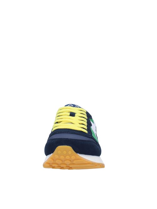 Sneakers camoscio pelle e tessuto SUN68 | Z33112NAVY BLUE/VERDE PRATO